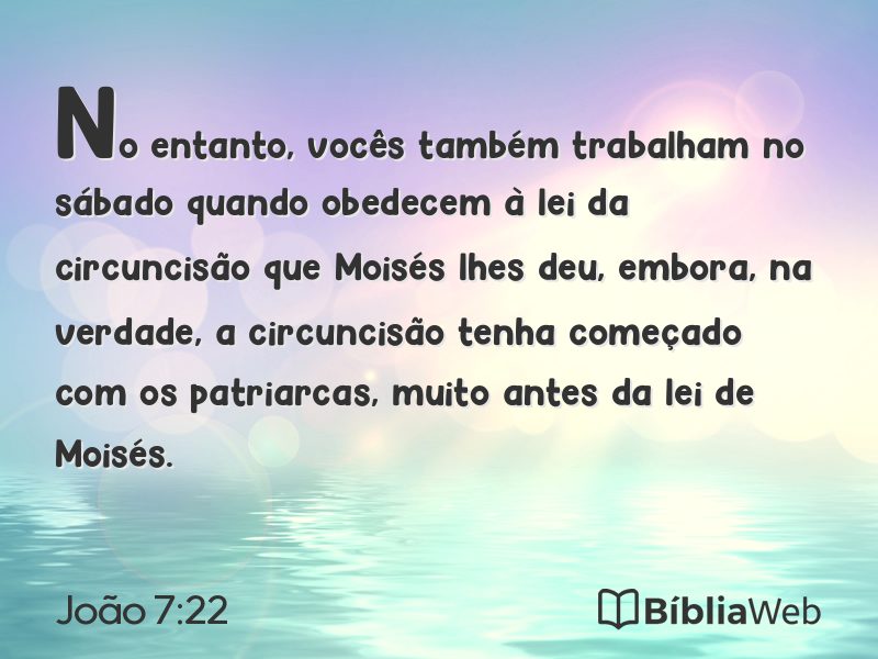 João 7:22 em imagem para compartilhar