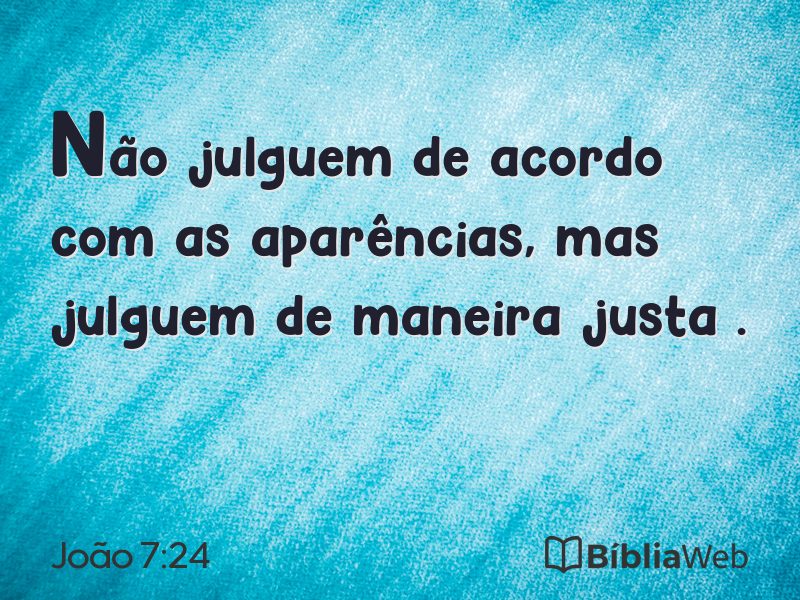 João 7:24 em imagem para compartilhar