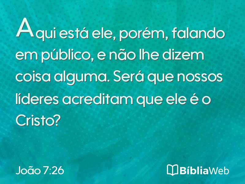 João 7:26 em imagem para compartilhar