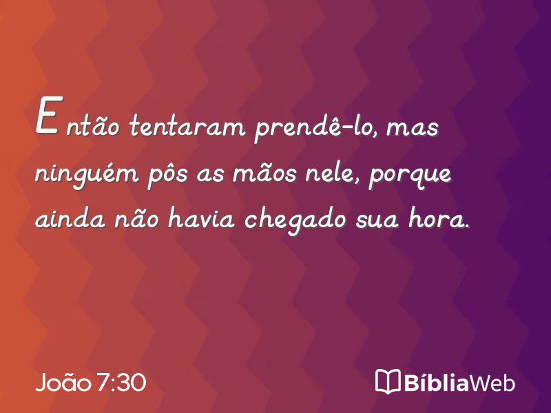 João 7:30 em imagem para compartilhar