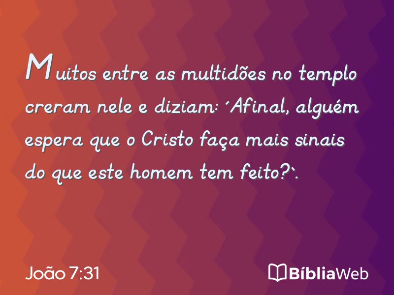 João 7:31 em imagem para compartilhar