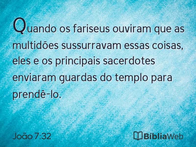 João 7:32 em imagem para compartilhar