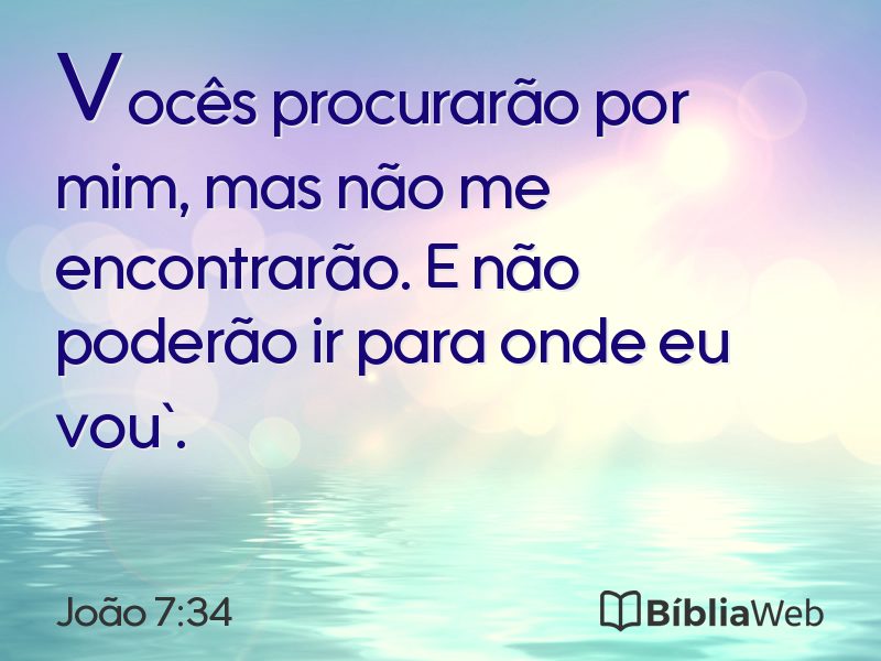 João 7:34 em imagem para compartilhar