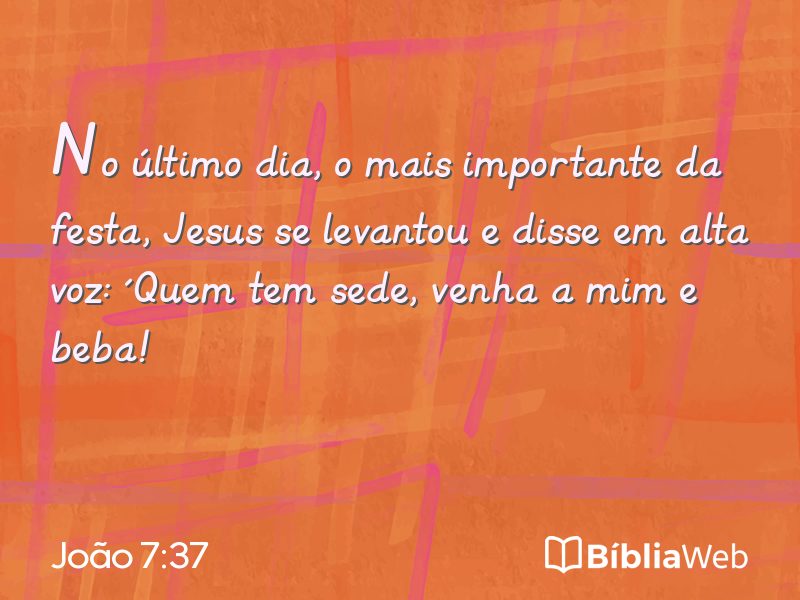 João 7:37 em imagem para compartilhar