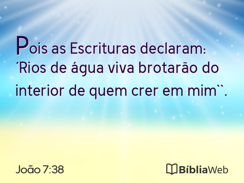 João 7:38 em imagem para compartilhar