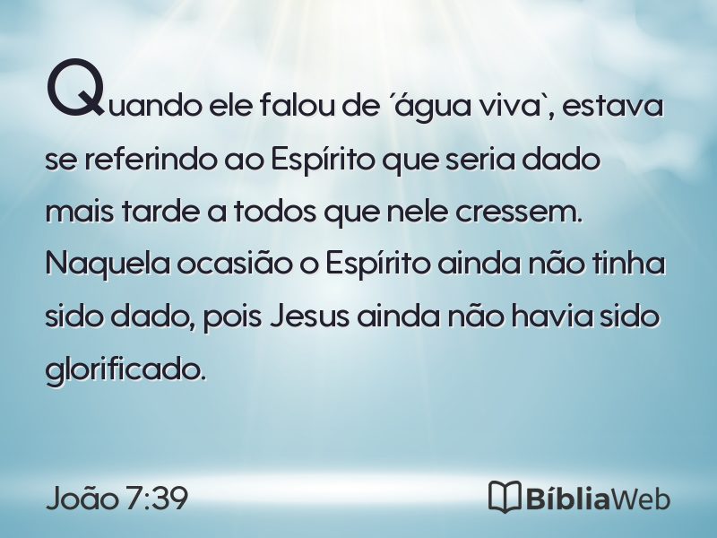 João 7:39 em imagem para compartilhar