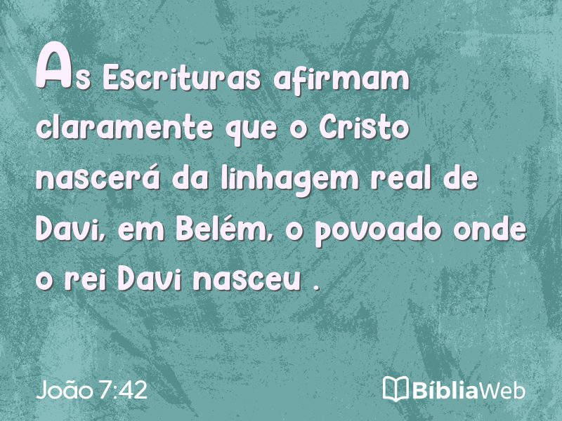 João 7:42 em imagem para compartilhar