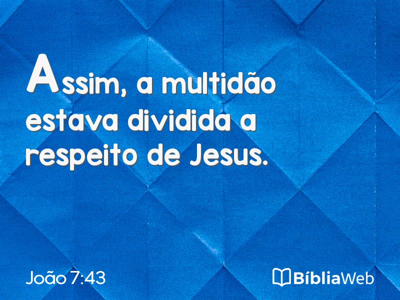 João 7:43 em imagem para compartilhar