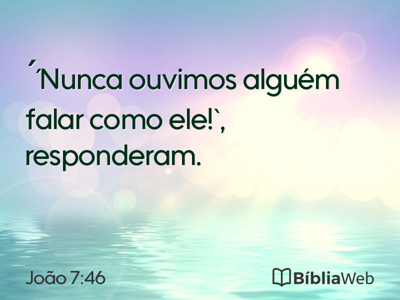 João 7:46 em imagem para compartilhar