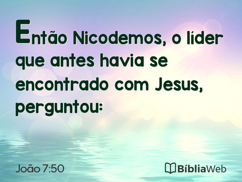 João 7:50 em imagem para compartilhar