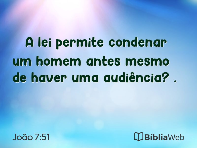 João 7:51 em imagem para compartilhar