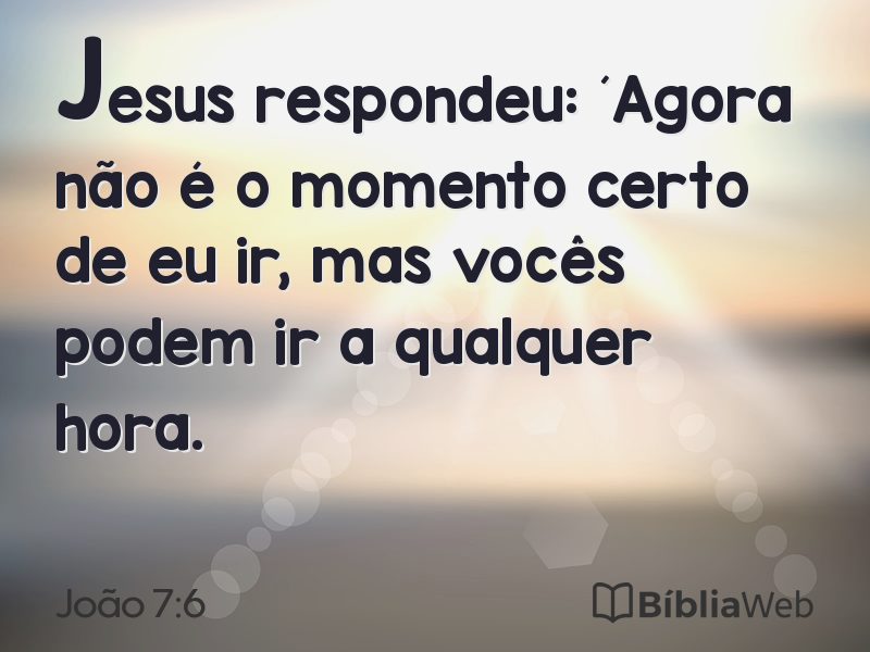 João 7:6 em imagem para compartilhar