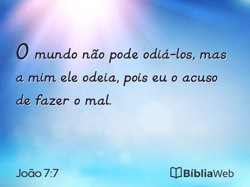 João 7:7 em imagem para compartilhar