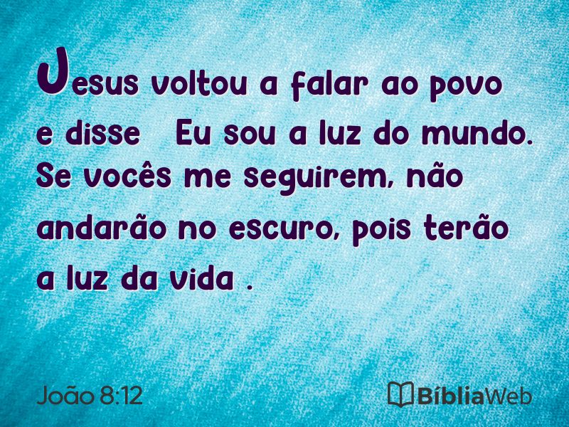 João 8:12 em imagem para compartilhar