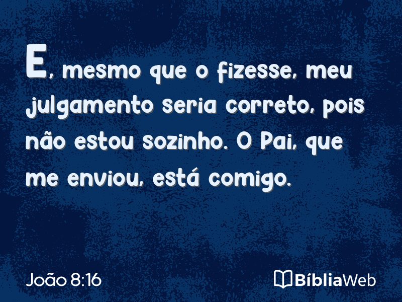 João 8:16 em imagem para compartilhar
