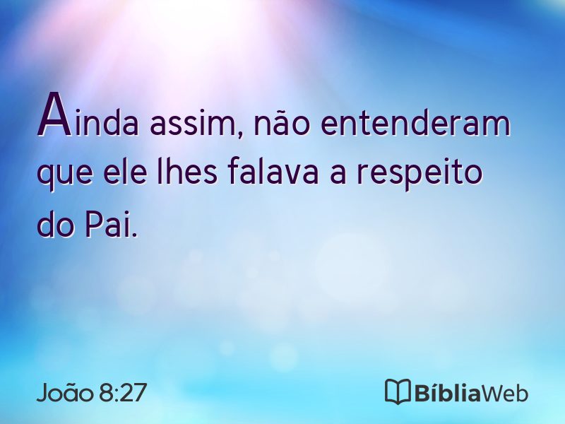João 8:27 em imagem para compartilhar