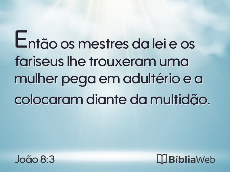 João 8:3 em imagem para compartilhar