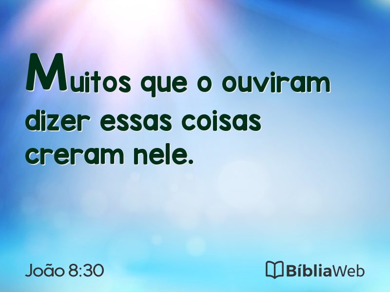 João 8:30 em imagem para compartilhar