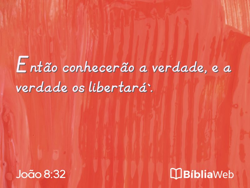João 8:32 em imagem para compartilhar