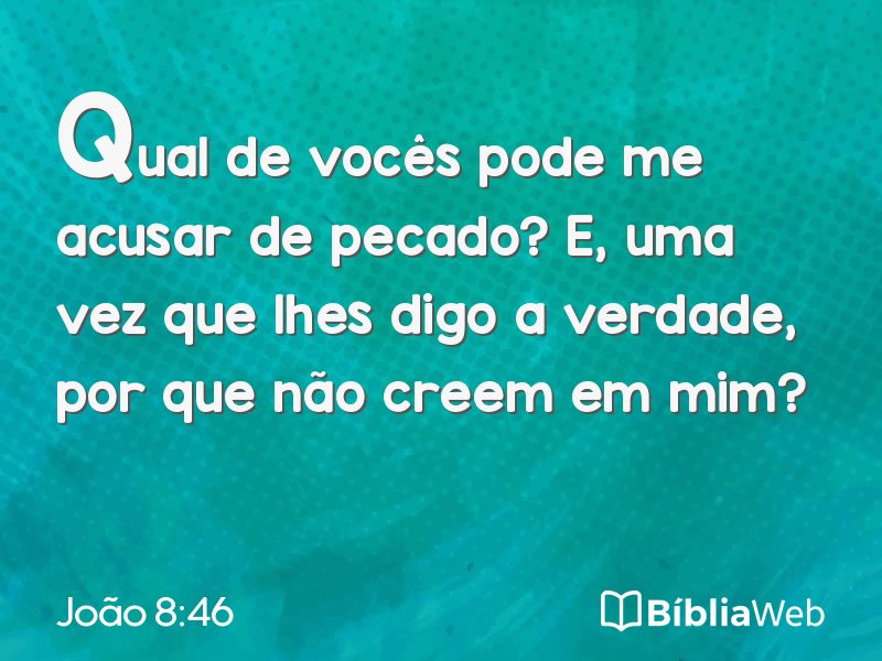 João 8:46 em imagem para compartilhar