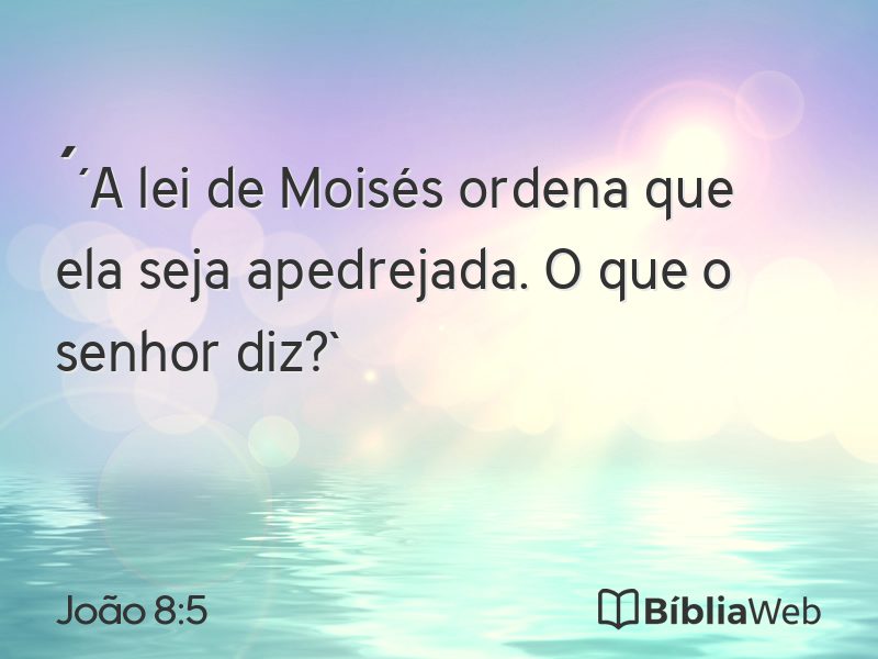 João 8:5 em imagem para compartilhar