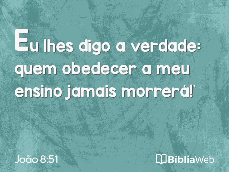 João 8:51 em imagem para compartilhar