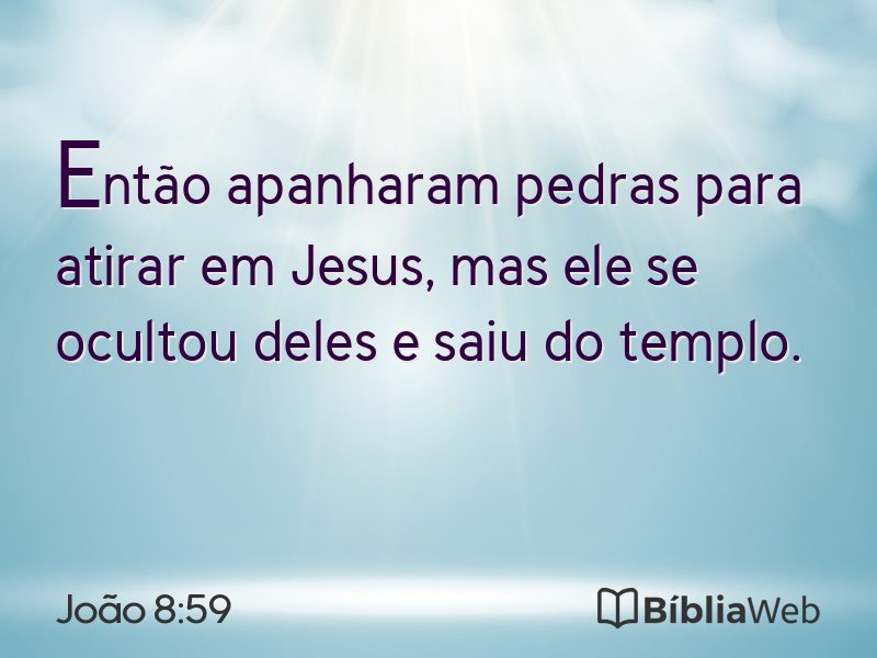 João 8:59 em imagem para compartilhar