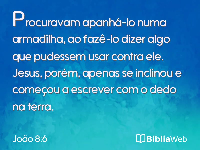 João 8:6 em imagem para compartilhar