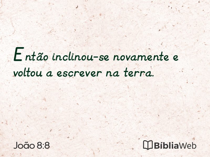 João 8:8 em imagem para compartilhar