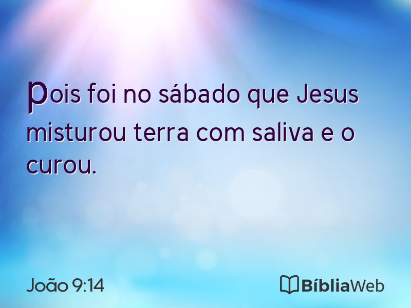 João 9:14 em imagem para compartilhar