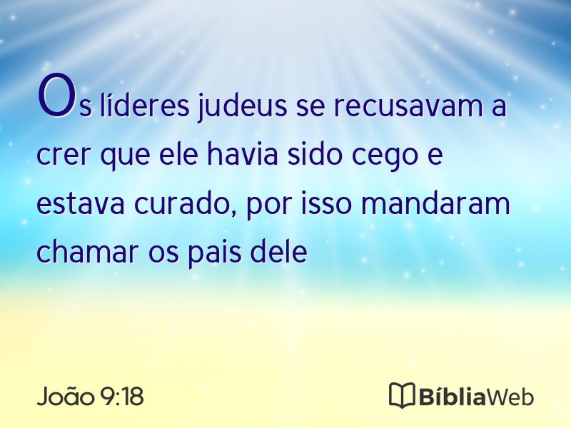 João 9:18 em imagem para compartilhar