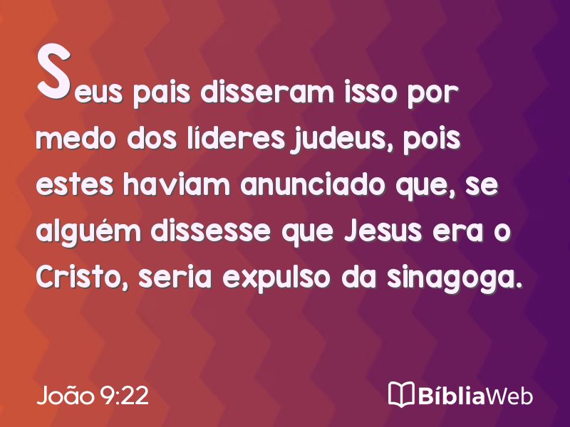 João 9:22 em imagem para compartilhar