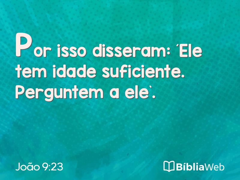 João 9:23 em imagem para compartilhar