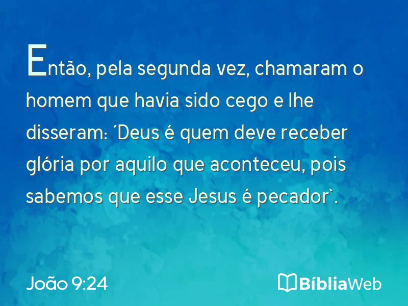João 9:24 em imagem para compartilhar