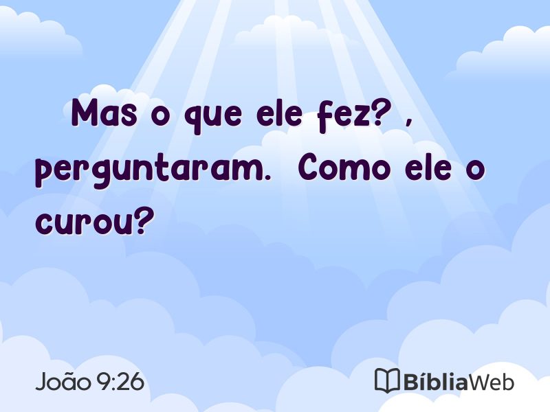 João 9:26 em imagem para compartilhar