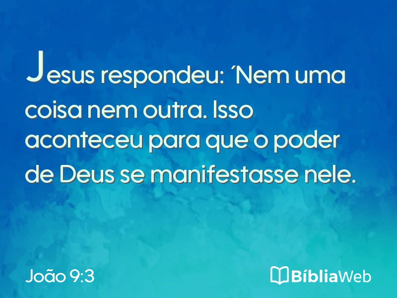 João 9:3 em imagem para compartilhar