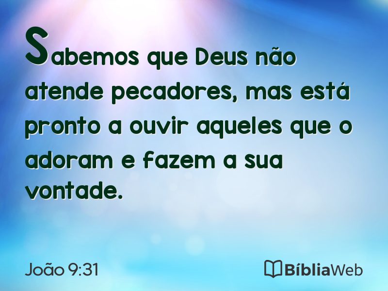 João 9:31 em imagem para compartilhar