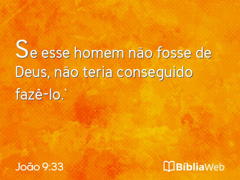 João 9:33 em imagem para compartilhar