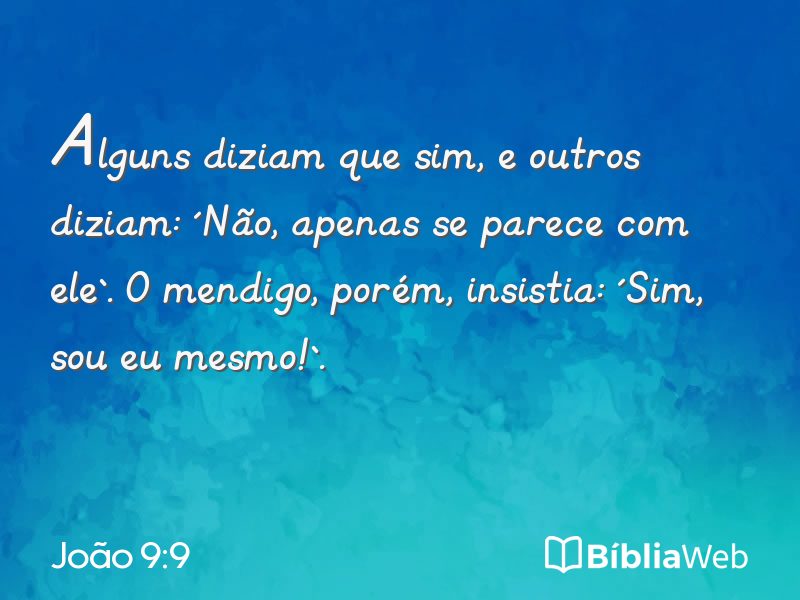 João 9:9 em imagem para compartilhar