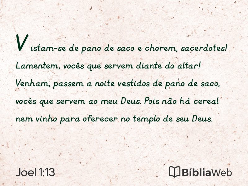 Joel 1:13 em imagem para compartilhar