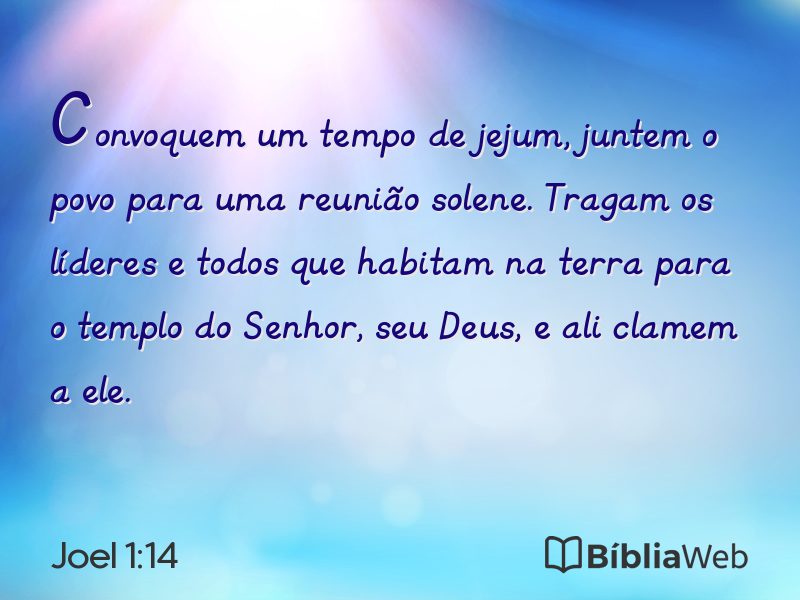 Joel 1:14 em imagem para compartilhar