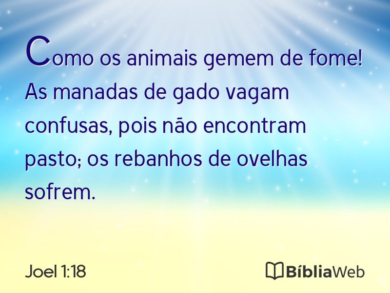Joel 1:18 em imagem para compartilhar