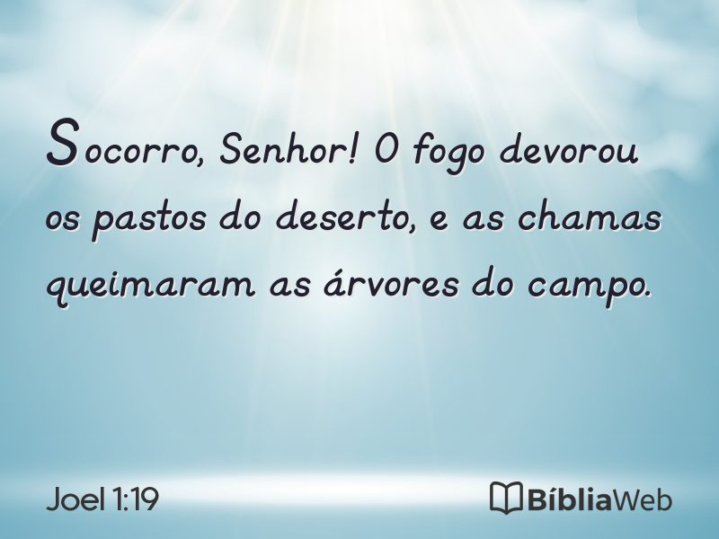 Joel 1:19 em imagem para compartilhar
