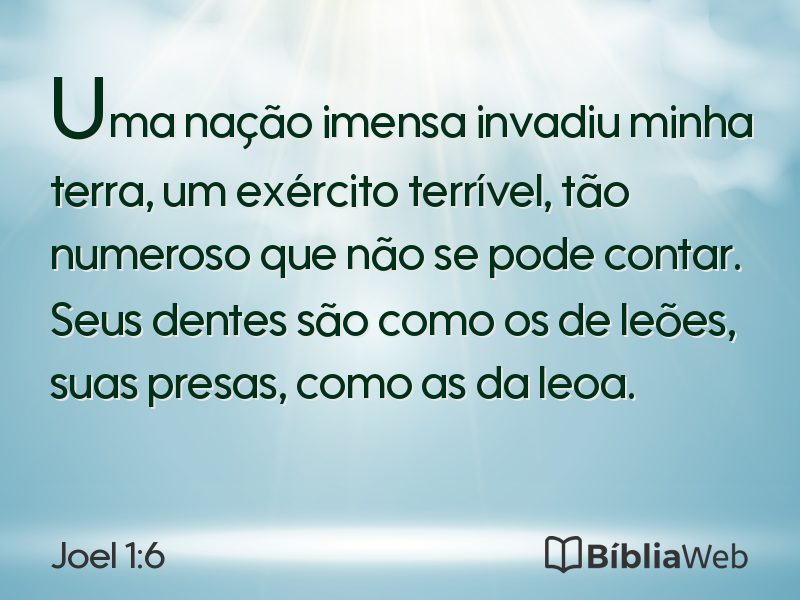 Joel 1:6 em imagem para compartilhar