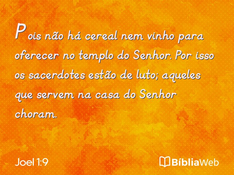 Joel 1:9 em imagem para compartilhar