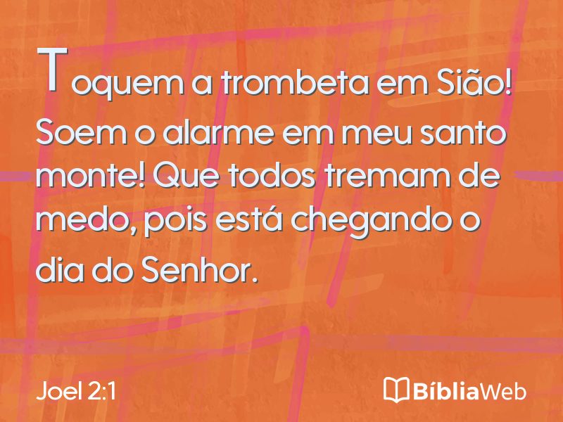 Joel 2:1 em imagem para compartilhar