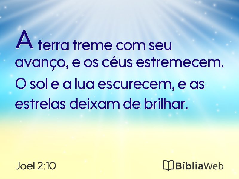 Joel 2:10 em imagem para compartilhar