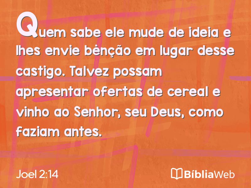 Joel 2:14 em imagem para compartilhar