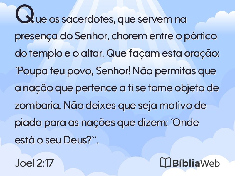 Joel 2:17 em imagem para compartilhar