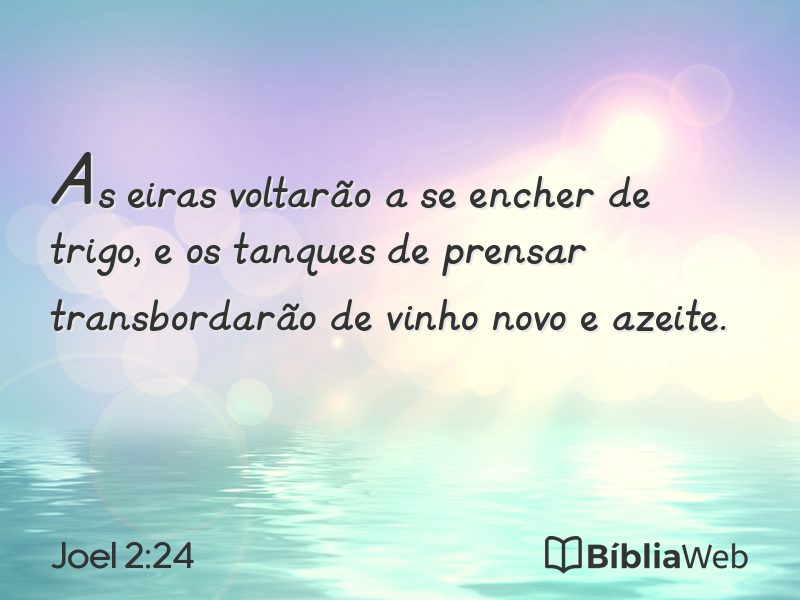 Joel 2:24 em imagem para compartilhar